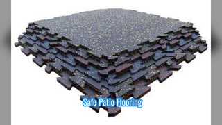 Safe Patio Flooring Rubber Tiles 24x24 Black