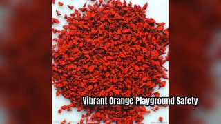 Eco Friendly EPDM Rubber Granules Orange Playground Mulch